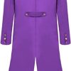 Mens Halloween Gothic Purple Medieval Tailcoat
