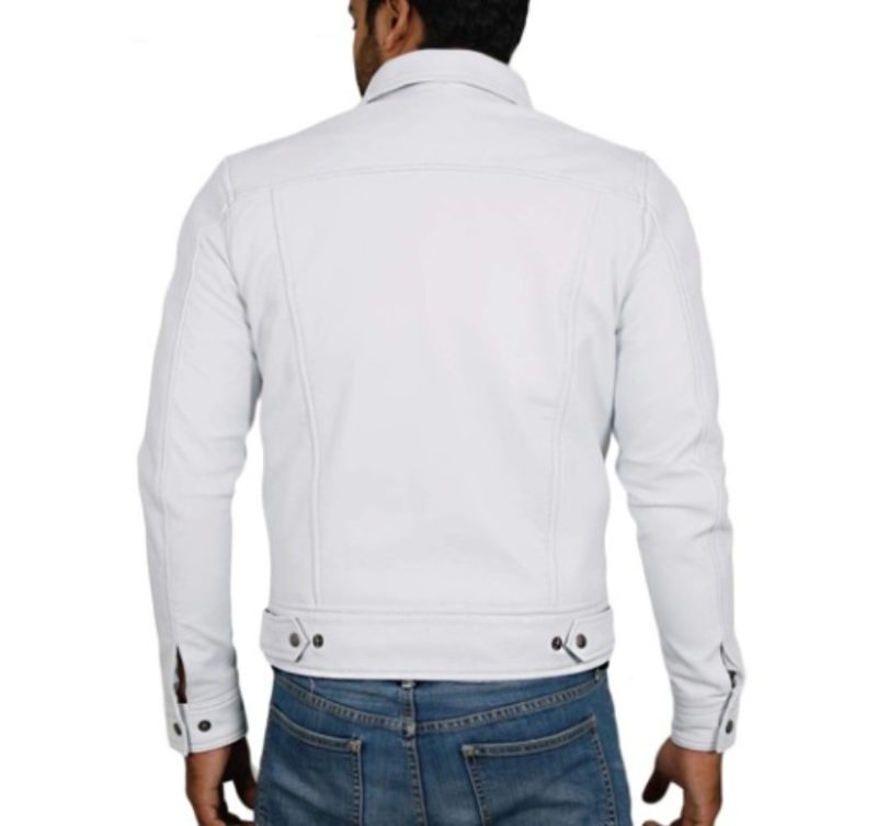Men’s White Genuine Lambskin Jacket