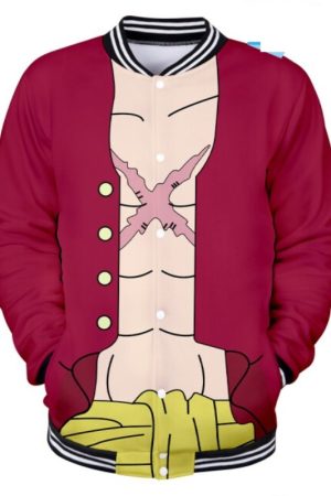 One Piece Baseball Multi-Color Jacket