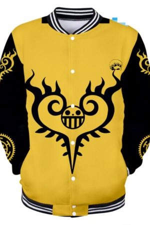 One Piece Baseball Yellow & Black Jacket