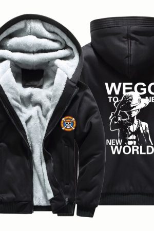 One Piece Luffy Anime Black Jacket
