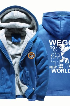 One Piece Luffy Anime Blue Jacket