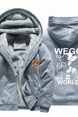 One Piece Luffy Anime Grey Jacket