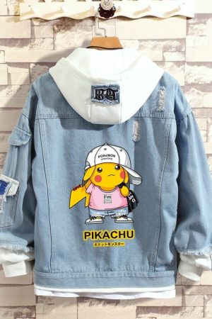Pokemon Harajuku Kawaii Blue Denim Jacket
