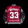 maroon Kobe Bryant Lower Merion Satin Jacket