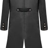 mens Halloween Gothic Black Medieval Tailcoat