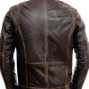 Cafe Racer Distressed Leather Jacket