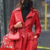 Irina Shayk Minnie Mouse Red Trench Coat