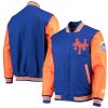 Men’s New York Mets Orange & Blue Varsity Jacket