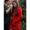 Nina Dobrev Christmas Red Wool Jacket