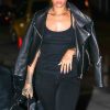 Rihanna Black Motorcycle Leather Jacket