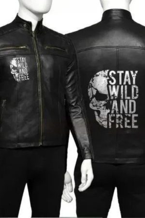 Stay Wild and Free Leather Jacket