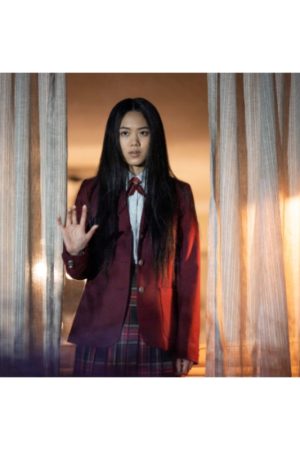 The Midnight Club Aya Furukawa Maroon Blazer