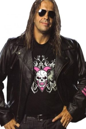 WWE Bret Hitman Hart Leather Jacket