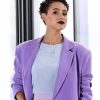 Evie The Invitation 2022 Nathalie Emmanuel Purple Blazer