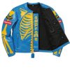 Men Blue Skeleton Vanson Leather Jacket