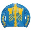 Mens Blue Skeleton Vanson Leather Jacket