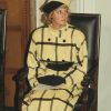 Princess Diana Yellow Checkd Coat