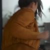 A Hollywood Christmas 2022 Jessika Van Brown Bomber Jacket