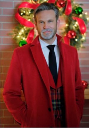 Lights Camera Christmas Brad Red Coat