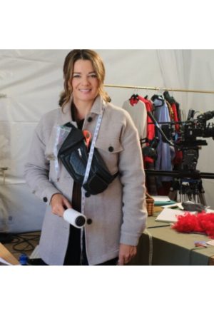 Lights Camera Christmas Gray Coat