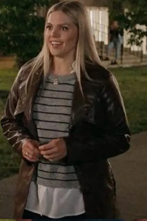 The Sex Lives of College Girls Reneé Rapp Brown Leather Coat