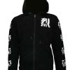 Aggretsuko Retsuko Rage Sleeve Faces Black Hoodie