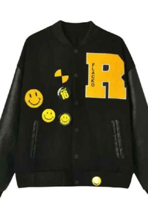 ASAP Rocky Lord Flacko Testing in Progress Black Letterman Jacket