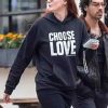 Sophie Belinda Jonas Choose Love Black Bomber Pullover Hoodie