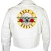 Paradise City Guns N Roses White Motorcycle Jacket