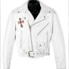 Paradise City Guns N Roses White Motorcycle Jacket