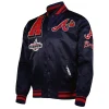 Atlanta Braves Mash Up Blue Satin Jacket