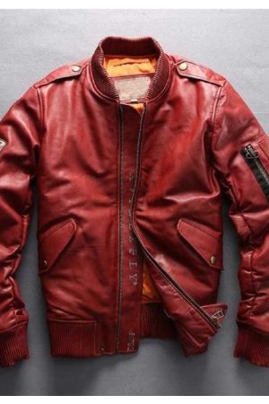 Avirex Ace of Spades Bomber Leather Jacket