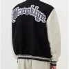 Brooklyn Nets 12 Letterman Black Wool & Leather Jacket