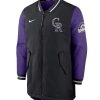 Colorado Rockies Dugout Performance Black Jacket