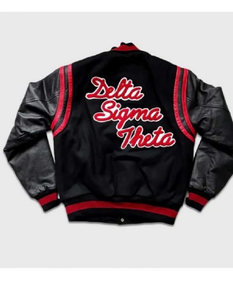 Delta Sigma Theta Black Varsity Jacket