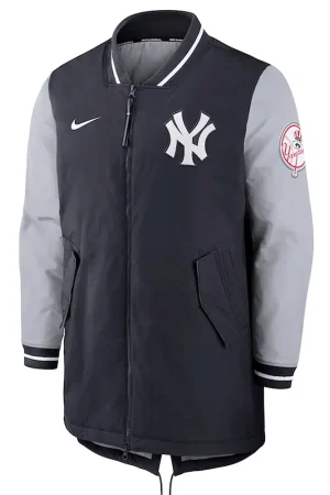 Dugout Performance NY Yankees Navy and Gray Jacket