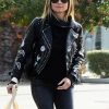 Heidi Klum Black Biker Jacket