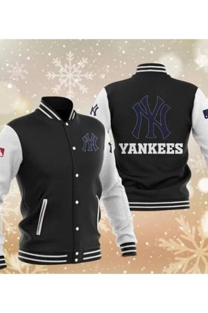 MLB Black New York Yankees Baseball Varsity Jacket