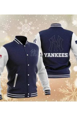MLB Blue New York Yankees Baseball Varsity Jacket