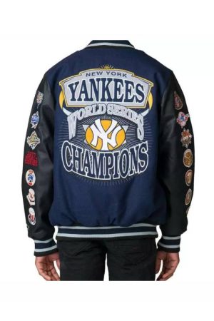 MLB New York Yankees Wool Leather Jacket