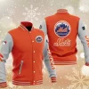 MLB Orange New York Mets Baseball Varsity Jacket