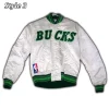 Milwaukee Bucks Ambassador White Satin Jacket