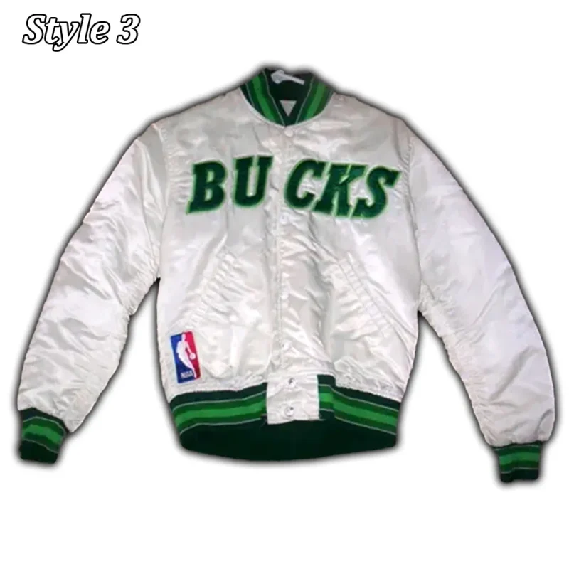Milwaukee Bucks Ambassador White Satin Jacket