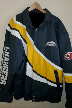 NFL Los Angeles Chargers Jeff Hamilton Leather Jacket