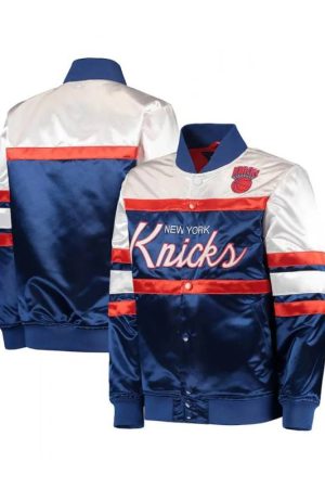 NY Knicks Hardwood Classics Blue & White Jacket