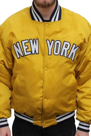 NY Yankees Dugout Satin Yellow Jacket