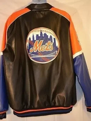 New York Mets G III Carl Banks Leather Jacket