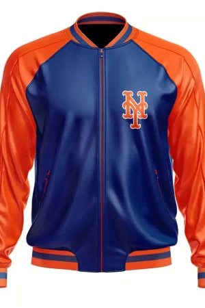 New York Mets MLB Leather Bomber Jacket