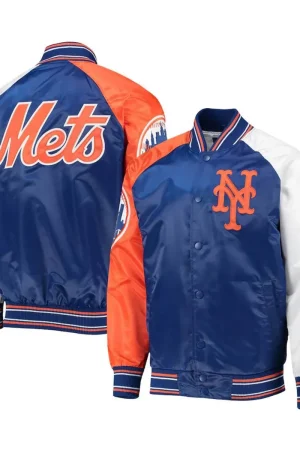 New York Mets Varsity Royal Blue Orange and White Jacket
